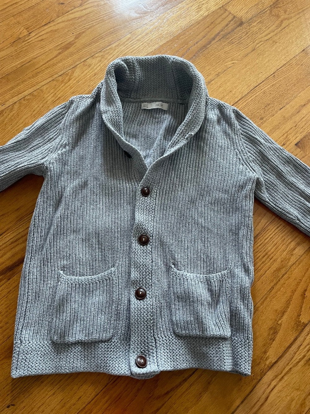 Celio* French Brand Shawl Cardigan Size Small Gray EUC